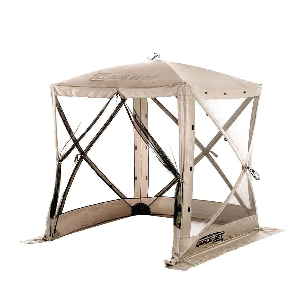 Tan Portable Outdoor Screened Canopy Shelter (2 Pack) Q204138