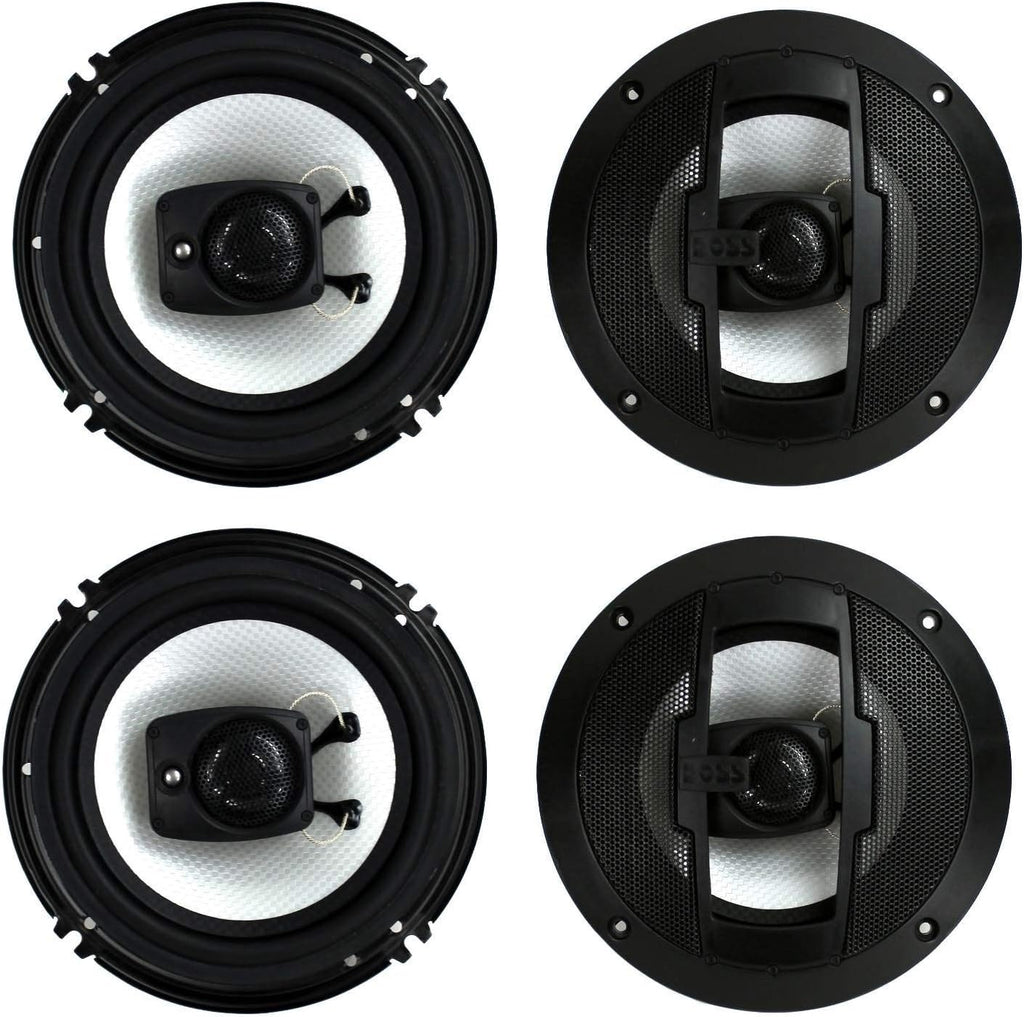 6.5" 600W 3 Way Car Audio Coaxial Speakers 4 Ohm Pack of 2 R202