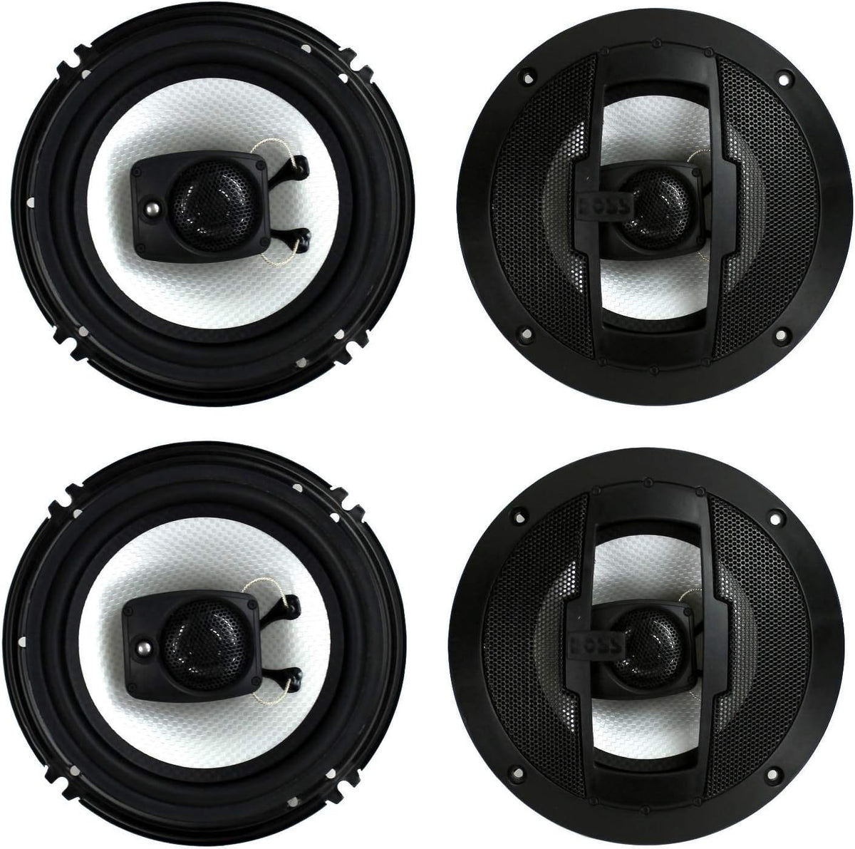 6.5" 600W 3 Way Car Audio Coaxial Speakers 4 Ohm Pack of 2 R202