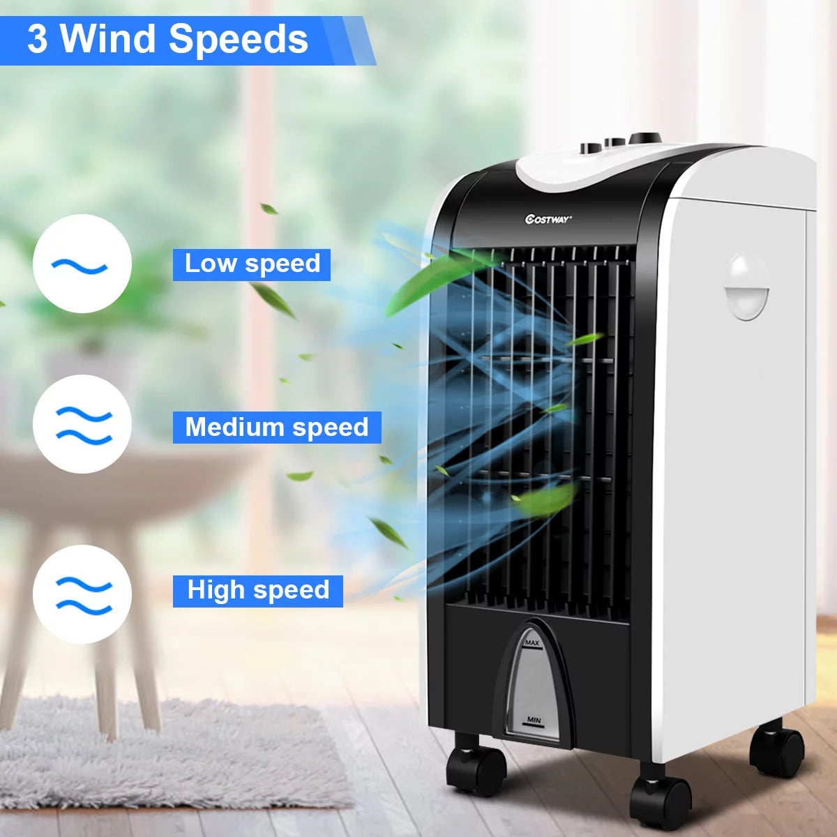 3-in-1 Portable Evaporative Air Cooler Fan Humidifier T9638