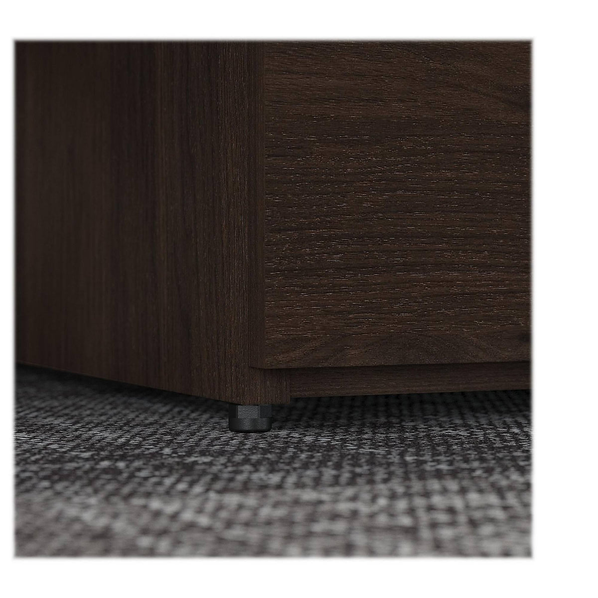 Black Walnut Low Storage Cabinet with Drawers and Shelves D586701