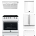 30 Electric Range, Range Hood, Refrigerator and Dishwasher in White Y82218