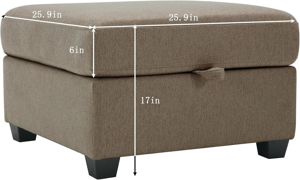 Brown Reversible Modular Sectional Sofa with Chaise and Storage G74445