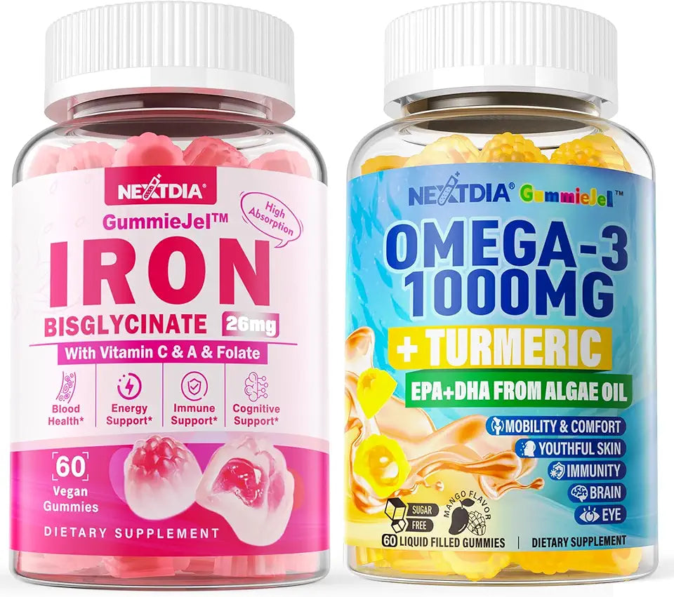 Vegan Omega-3 Gummies + Iron Bisglycinate 26mg A571038