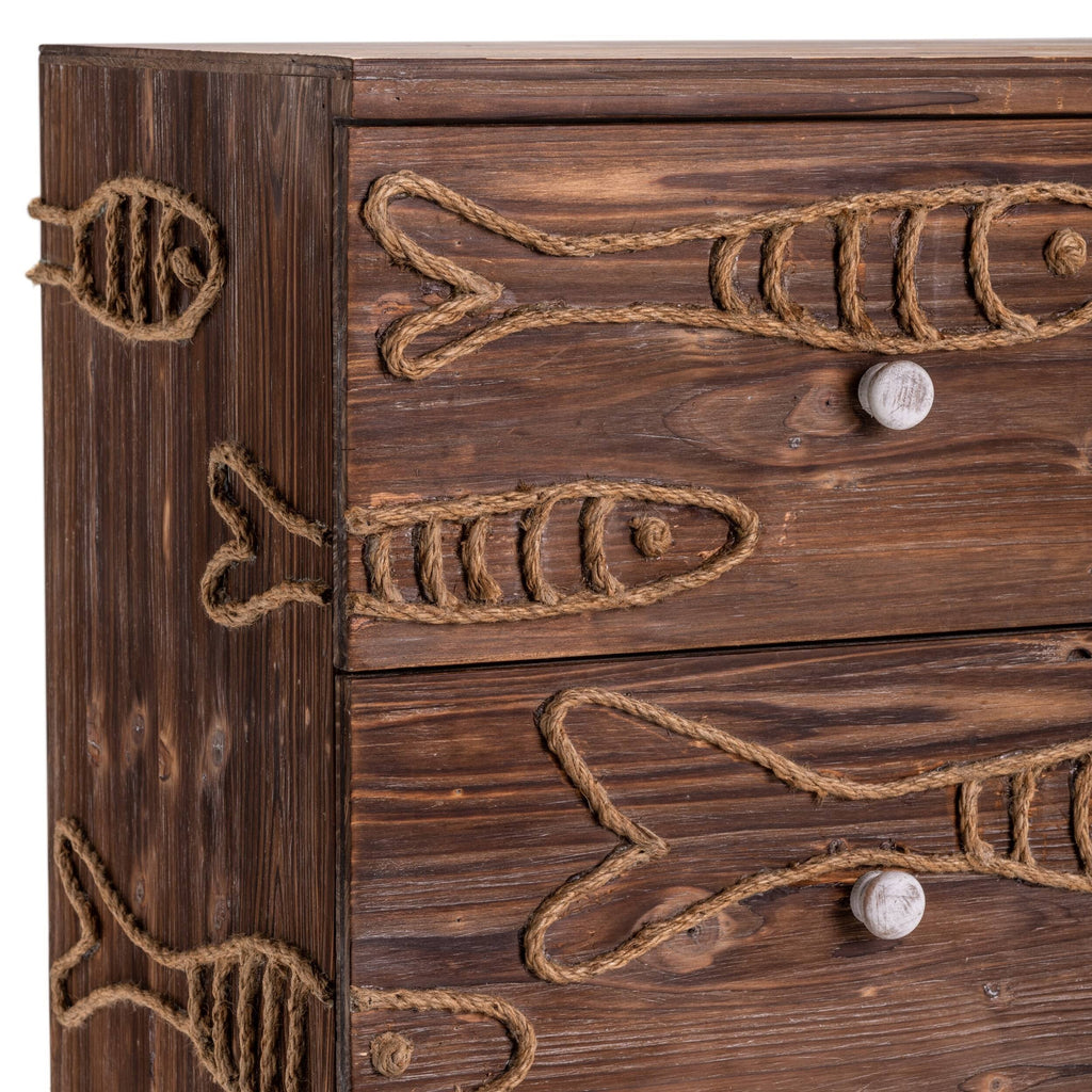Brown Wood Fish Cabinet K7464