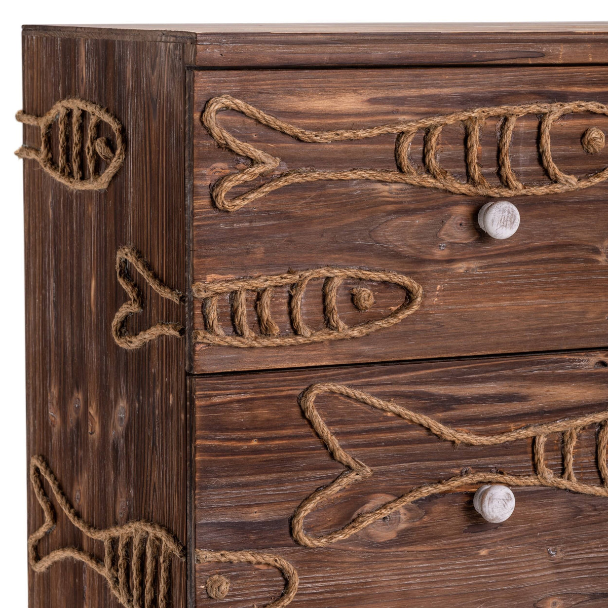 Brown Wood Fish Cabinet K7464