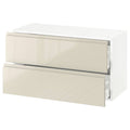 White Wall Cabinet with 2 Drawers L95902