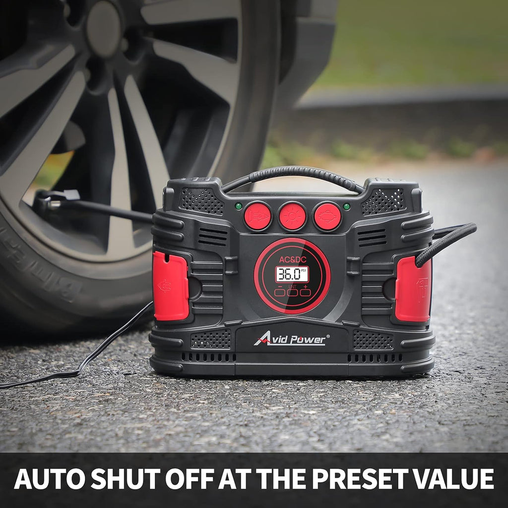 Portable Tire Inflator Air Compressor with Digital Pressure Gauge K568
