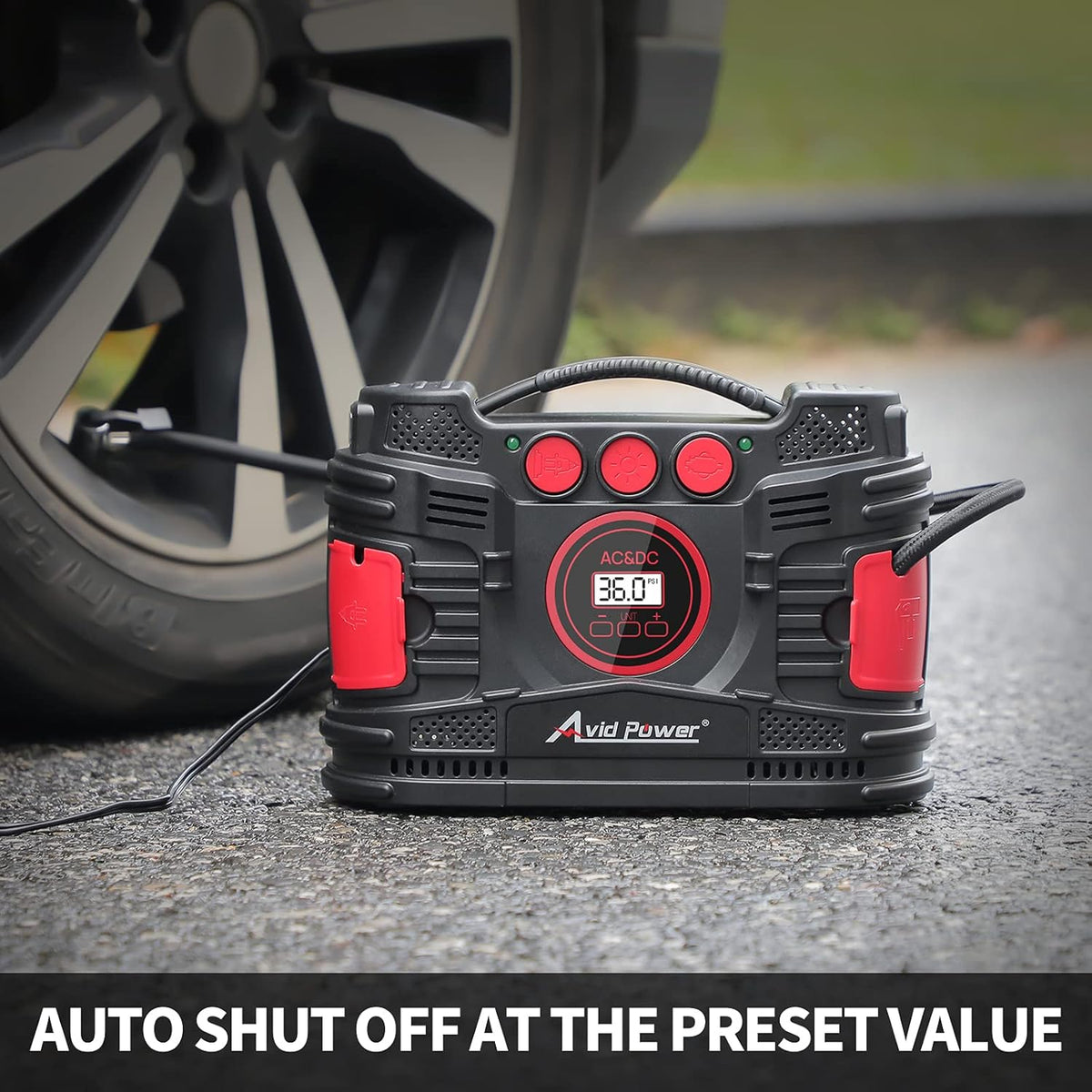 Portable Tire Inflator Air Compressor with Digital Pressure Gauge K568