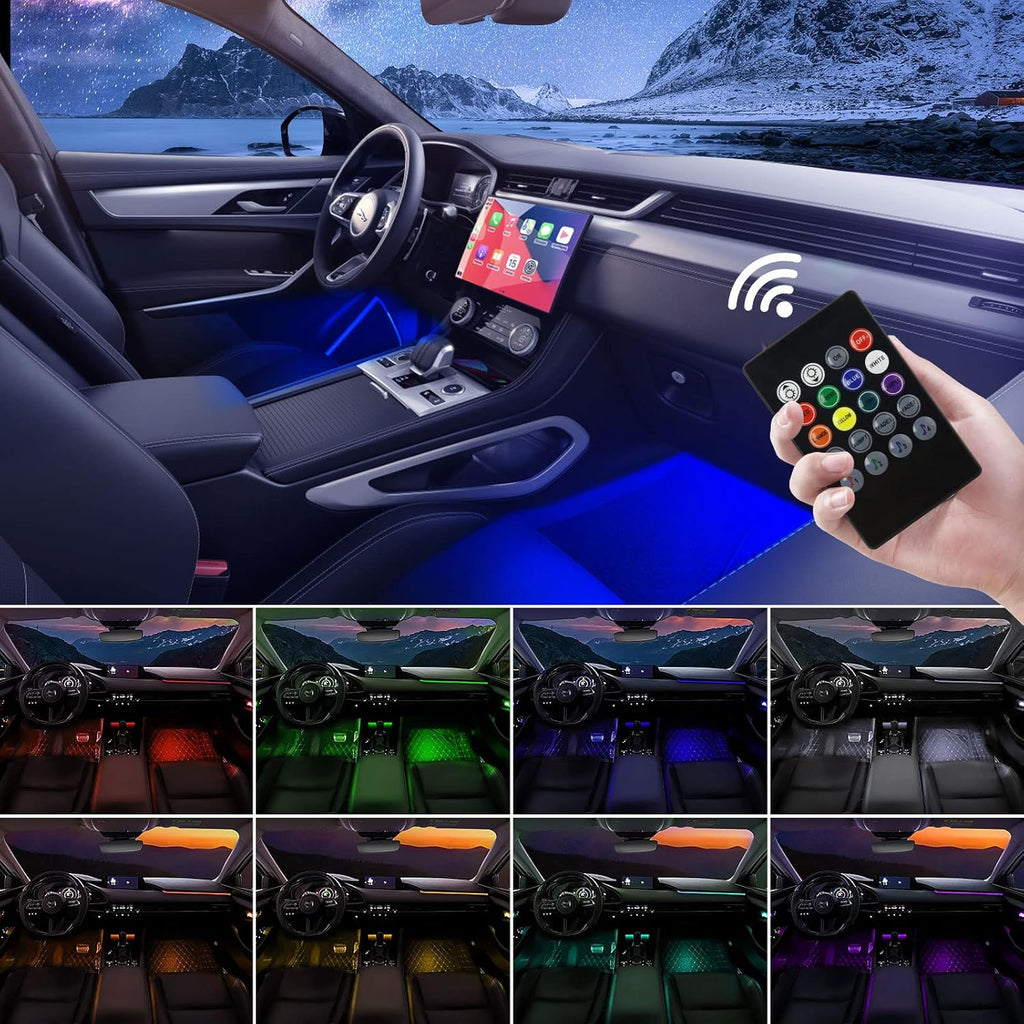 6 in 1 Car LED Strip Lights with Remote and APP Control X73099