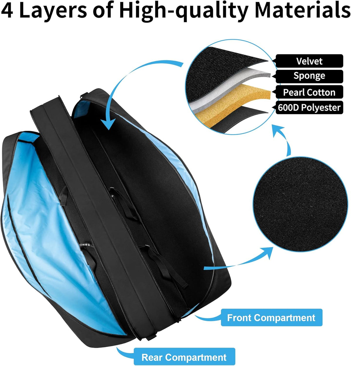 Double-Layer Padded Telescope Case with Accessories Bag K86216