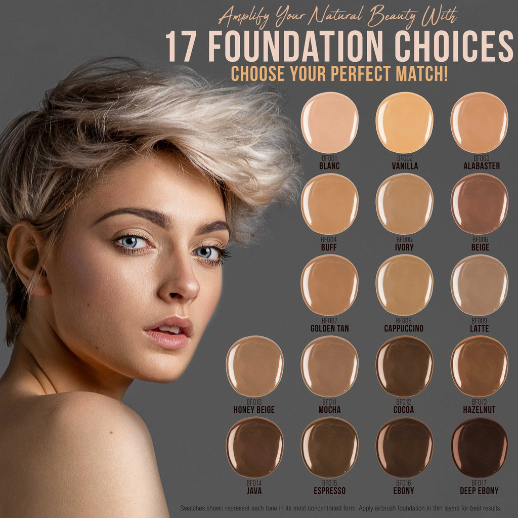 Airbrush Makeup Foundation Set Light Shade Face Cosmetic Kit X590