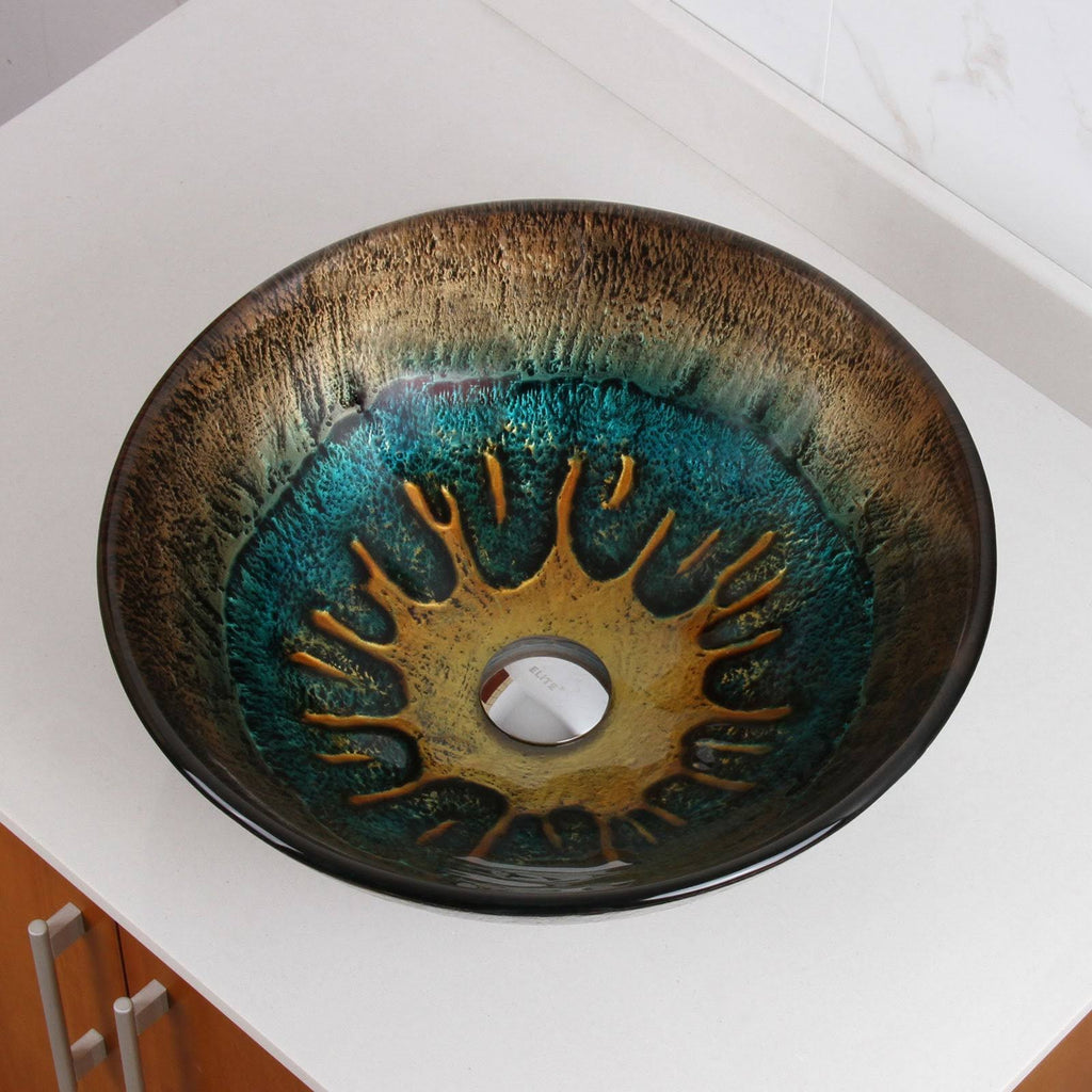 Tempered Glass Bathroom Vessel Sink O852500