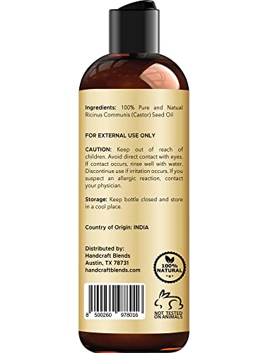16 Fl Oz 100% Pure Natural Jamaican Black Castor Oil E4089