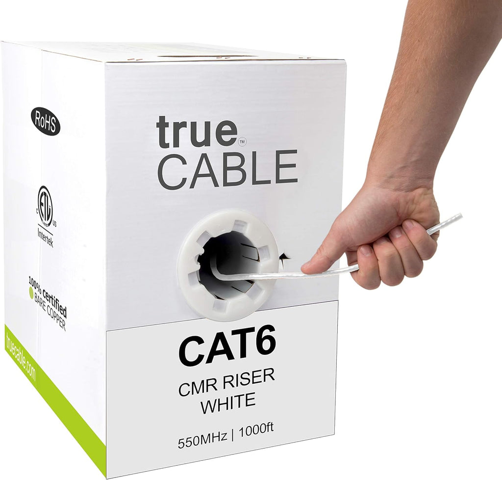 1000ft Purple 23AWG 4 Pair Solid Bare Copper Bulk Ethernet Cable W945834