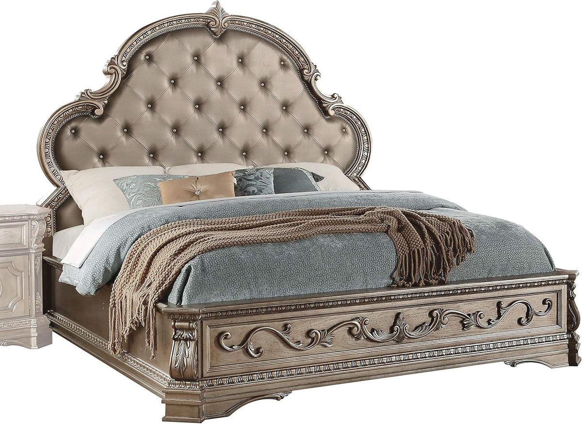 Antique Champagne Eastern King Bed Z4070