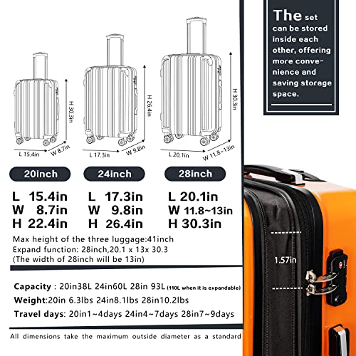 Expandable PC+ABS Spinner Luggage 20in 24in 28in I57715