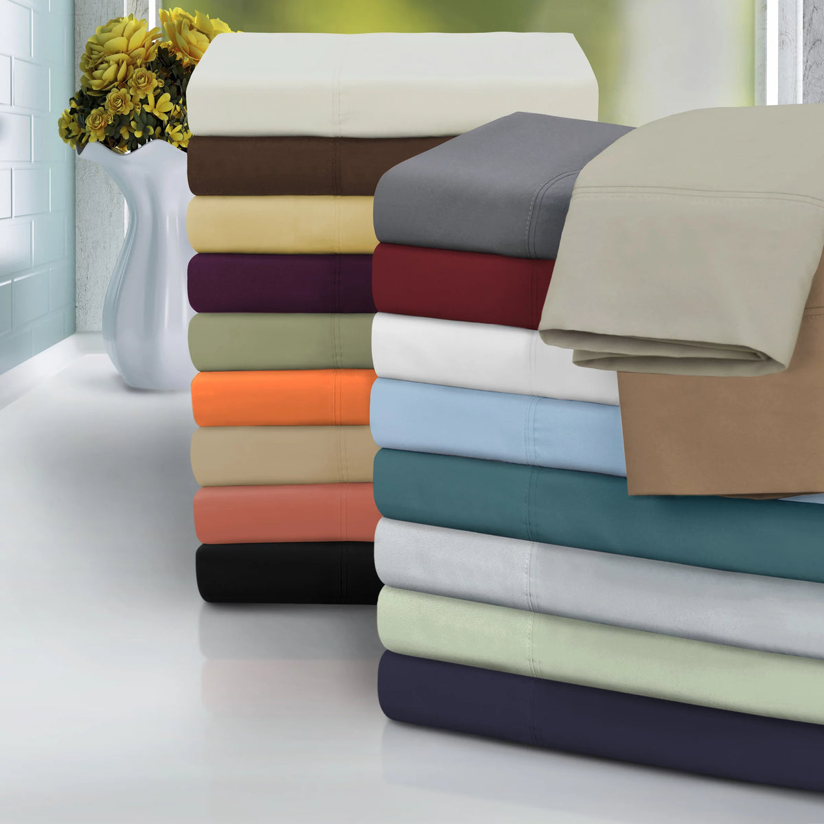 Microfiber Solid Duvet Cover Set, Twin/Twin XL, White A2894