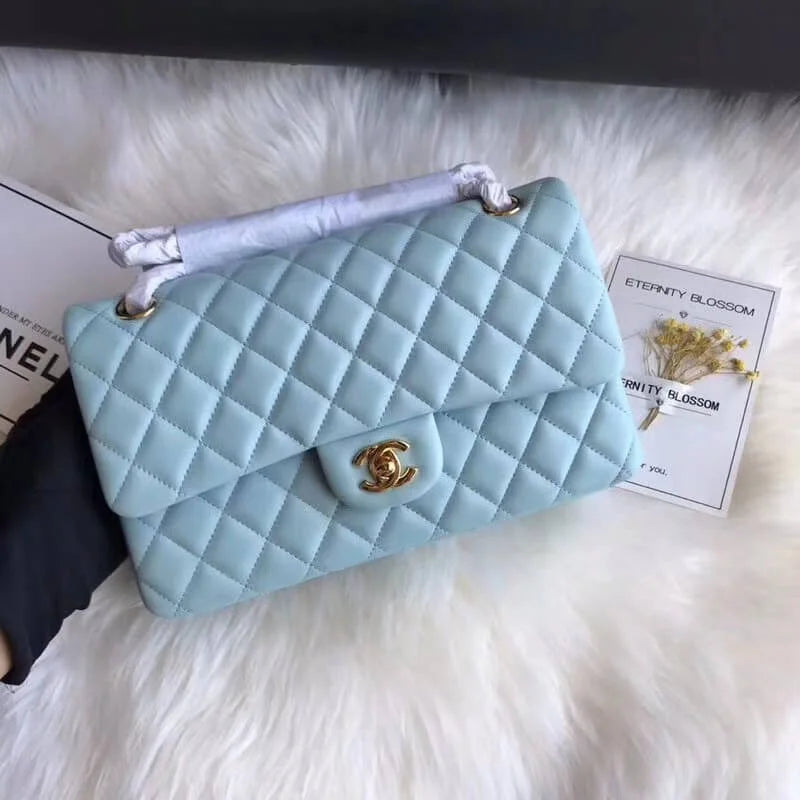 Tiffany Blue Lambskin Leather Flap Bag C796577