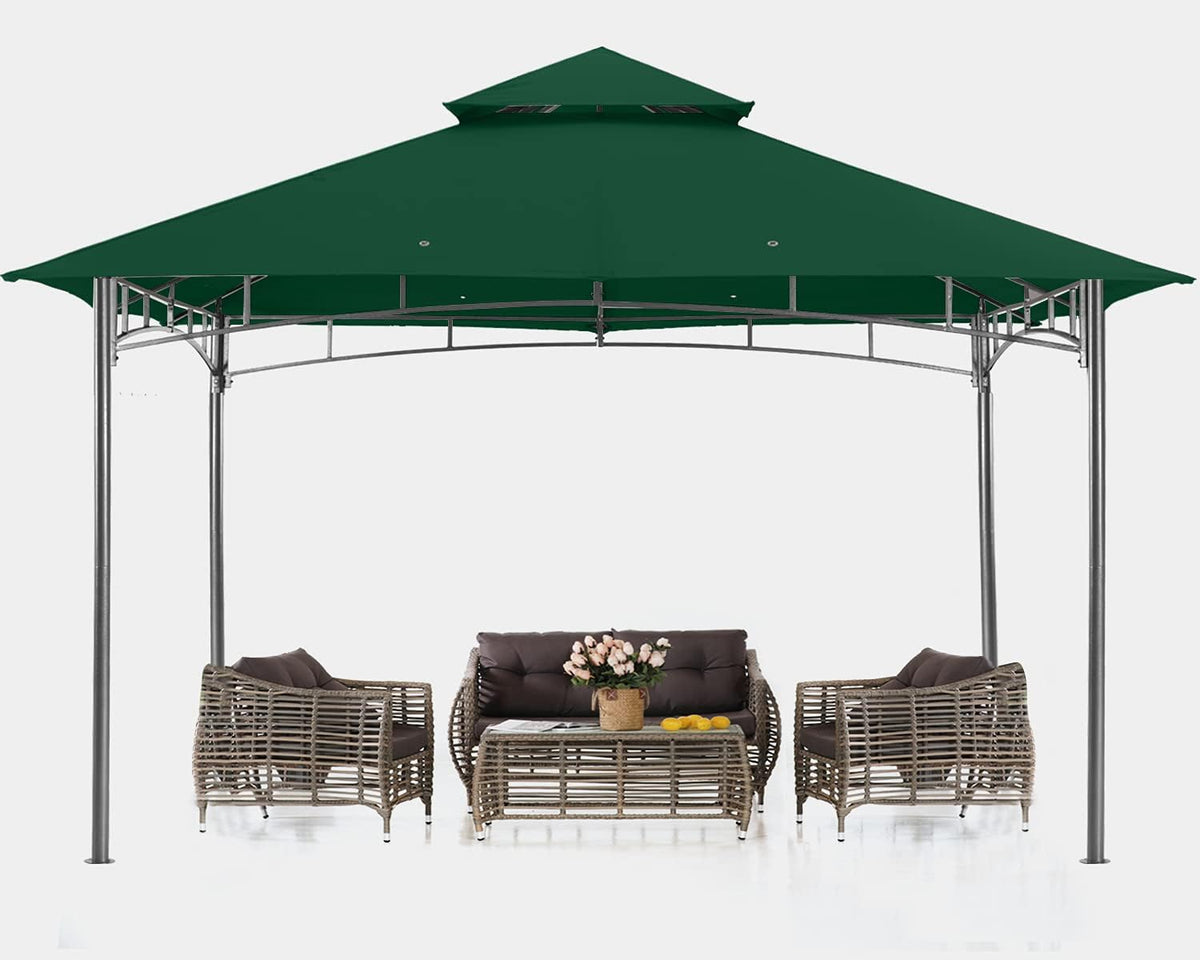 10x10 Gazebo with Netting, Khaki S502