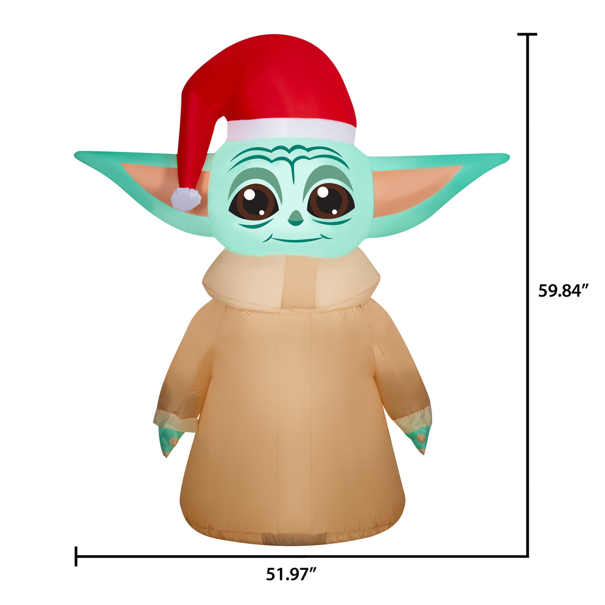 Star Wars Airblown Inflatables Christmas Stylized Grogu with Santa hat Q952