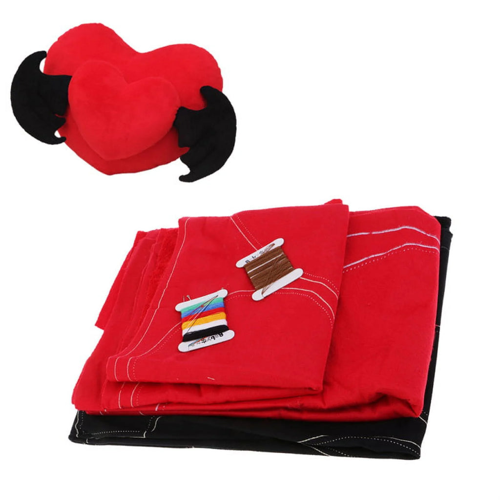 Demon Heart Shape Handmade Plush Pillow Making Craft Kit S5413