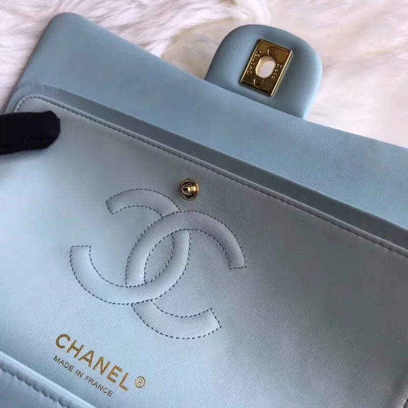 Tiffany Blue Lambskin Leather Flap Bag C796577