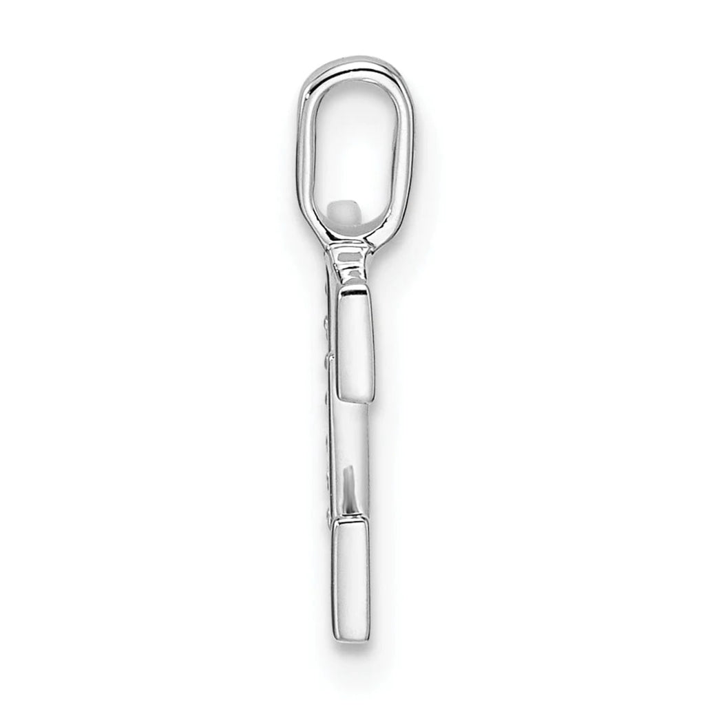 14K White Gold Diamond Letter E Initial Pendant H96503