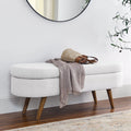 Oval Storage Bench with Rubber Wood Legs C3363