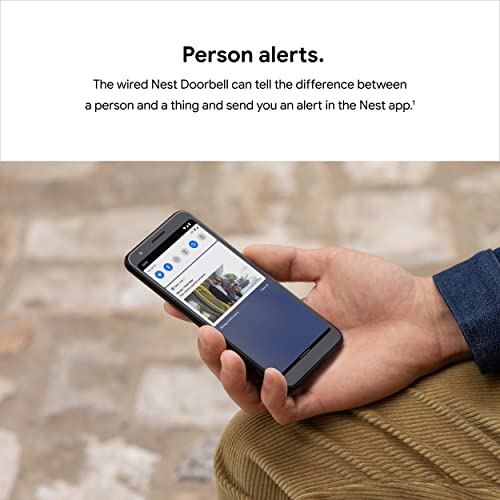 Black/White Video Doorbell with 24/7 Streaming N6329