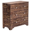 Brown Wood Fish Cabinet K7464