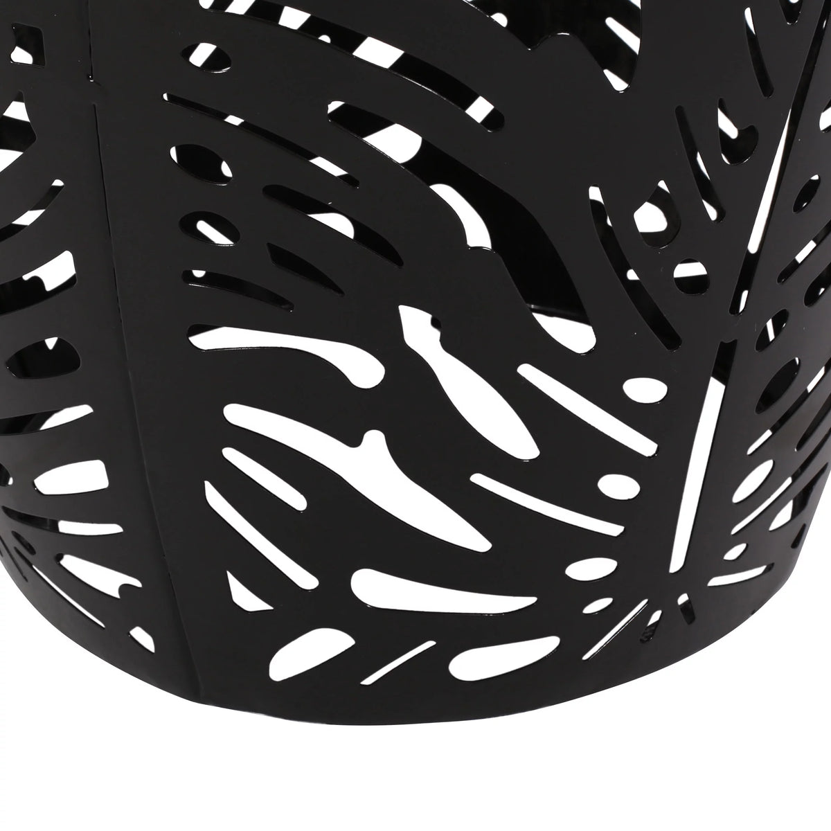 Black Metal Outdoor Side Tables, Set of 2 D6749