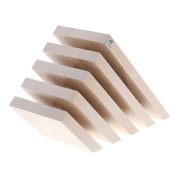 White Stained Beechwood Magnetic Knife Block O457