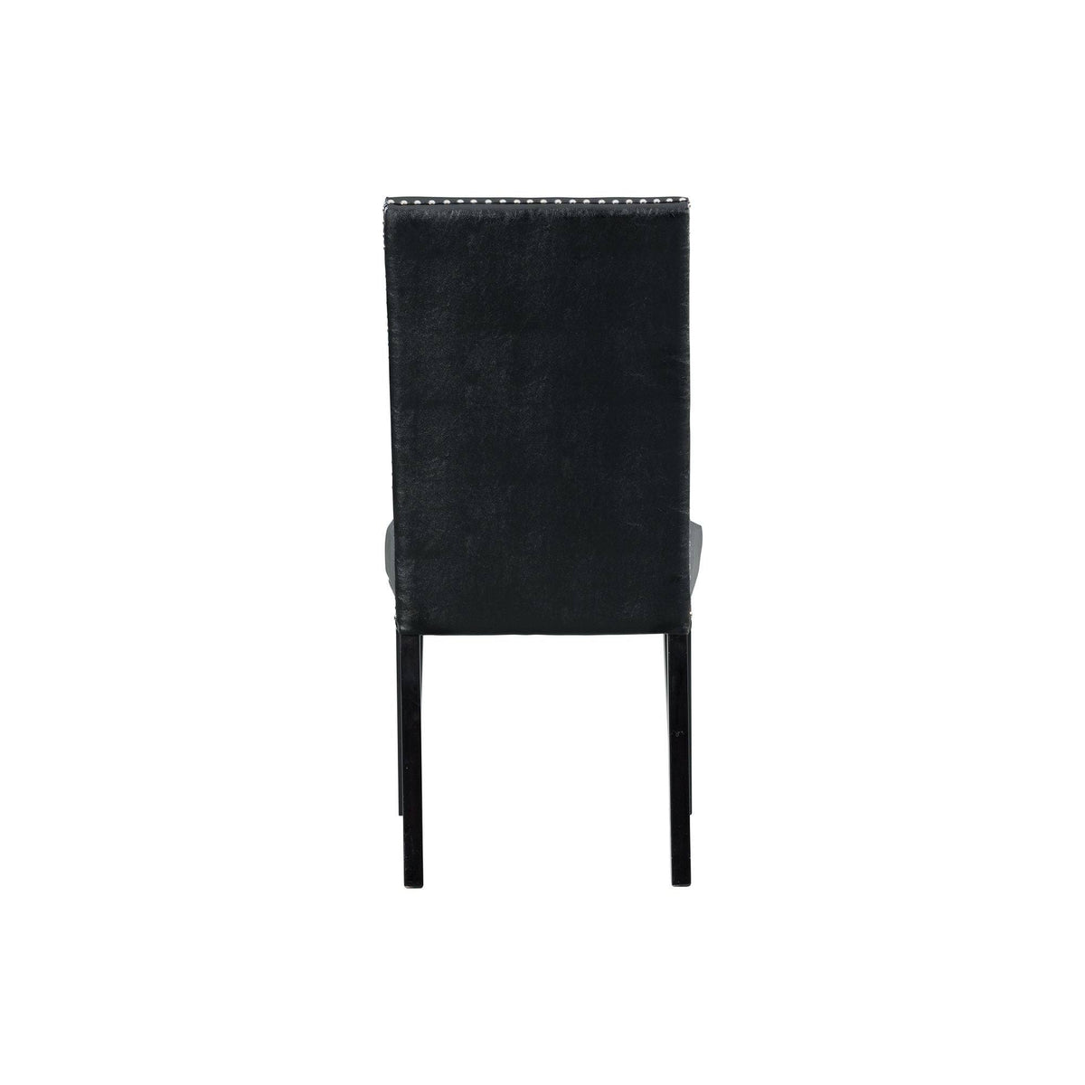 Black Faux Leather Side Chair Set V884