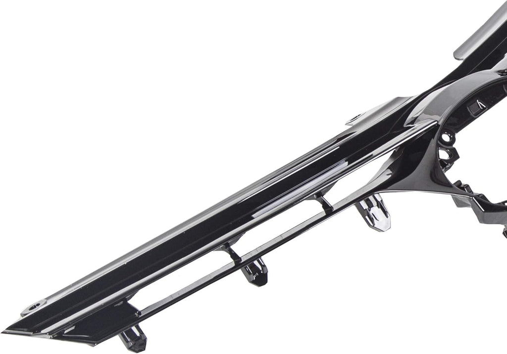Black Front Bumper Upper Hood Grille Pack of 2 R47512