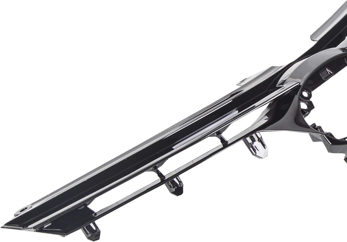 Black Front Bumper Upper Hood Grille Pack of 2 R47512