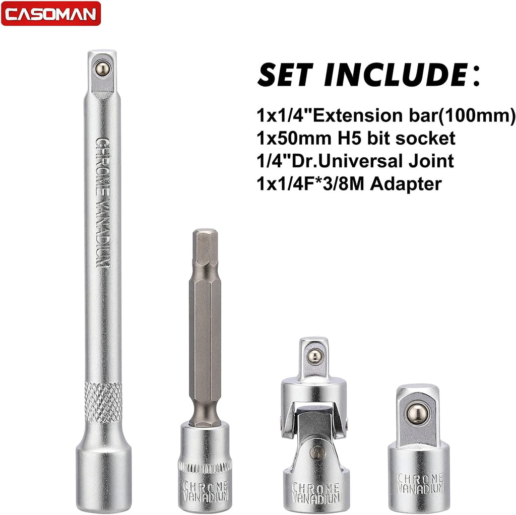 1/4-inch Drive Click Torque Wrench Set, Dual-Direction Adjustable, 90-Tooth, Pack of 2 V37151