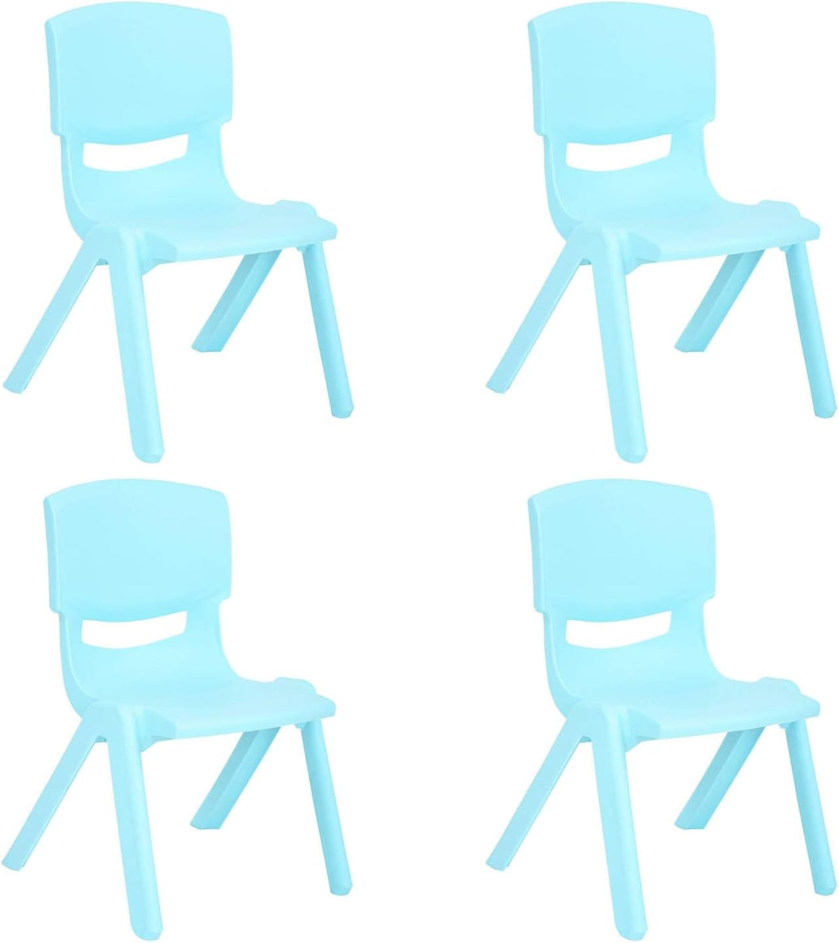 Stackable Plastic Kids Learning Chairs, 20.8x12.5 Inches, 2 Pack V560598