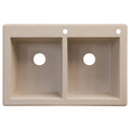 Cafe Latte Double-Basin Granite Drop-in Kitchen Sink Z18298