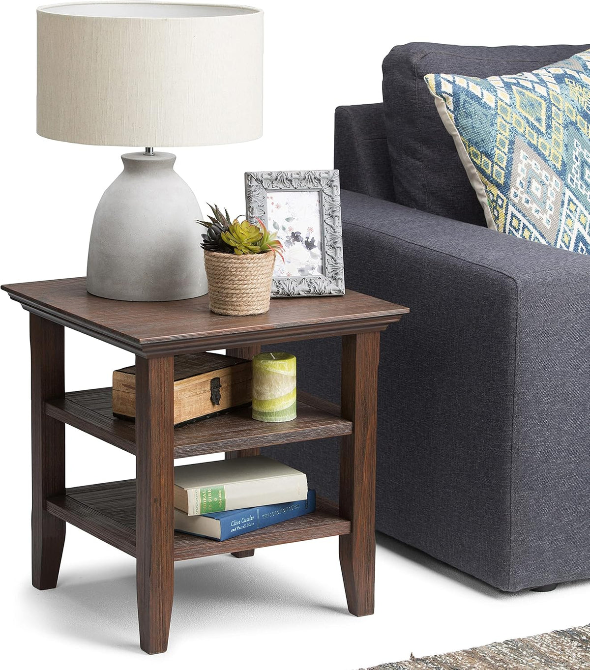 19 inch Brown End Table D7053