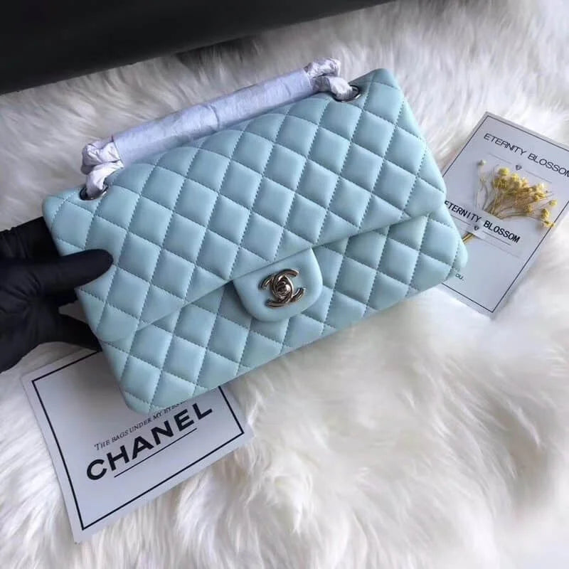 Tiffany Blue Lambskin Leather Flap Bag C796577