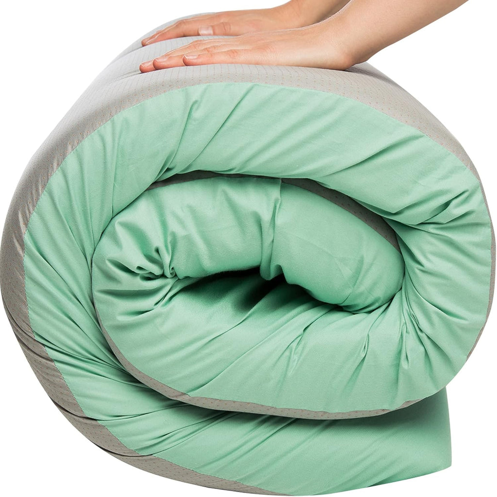 Waterproof Foldable Memory Foam Camping Mattress Pad Twin Q496