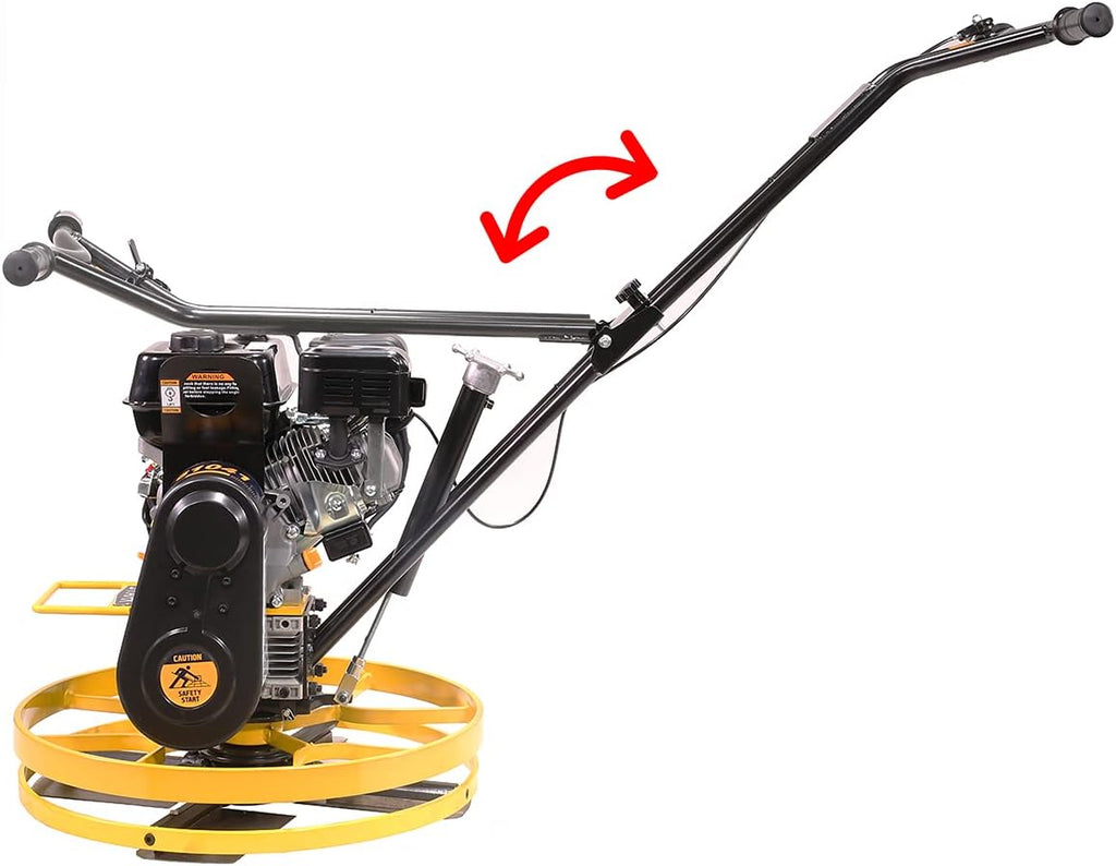 6.5HP Walk-Behind Power Trowel Concrete Surface Smooth Gasoline Motor Float Pan and Blades Included E7935