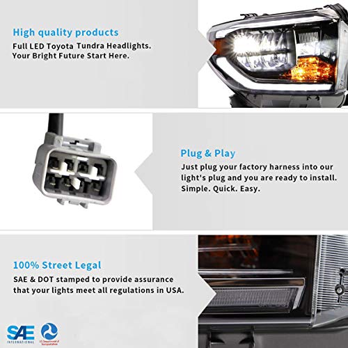LED Headlights for Toyota Tundra 2014-2021 with Sequential Turn Signals C3774
