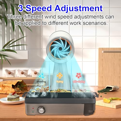 Portable Desktop Range Hood with 3 Speed Exhaust Fan W1363
