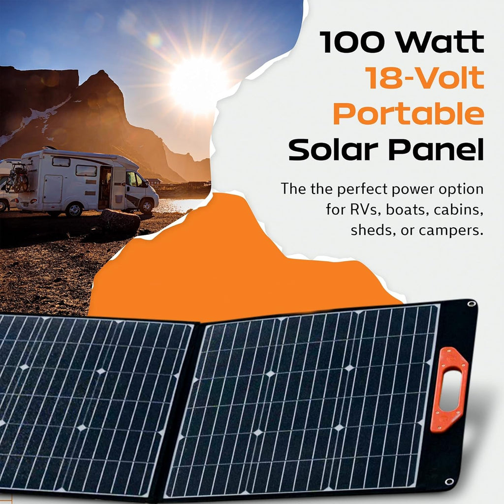 100 Watt 18 Volt Foldable Portable Solar Panel Q121