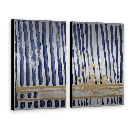Blue Verticals Diptych - 48 x 36 Z3792