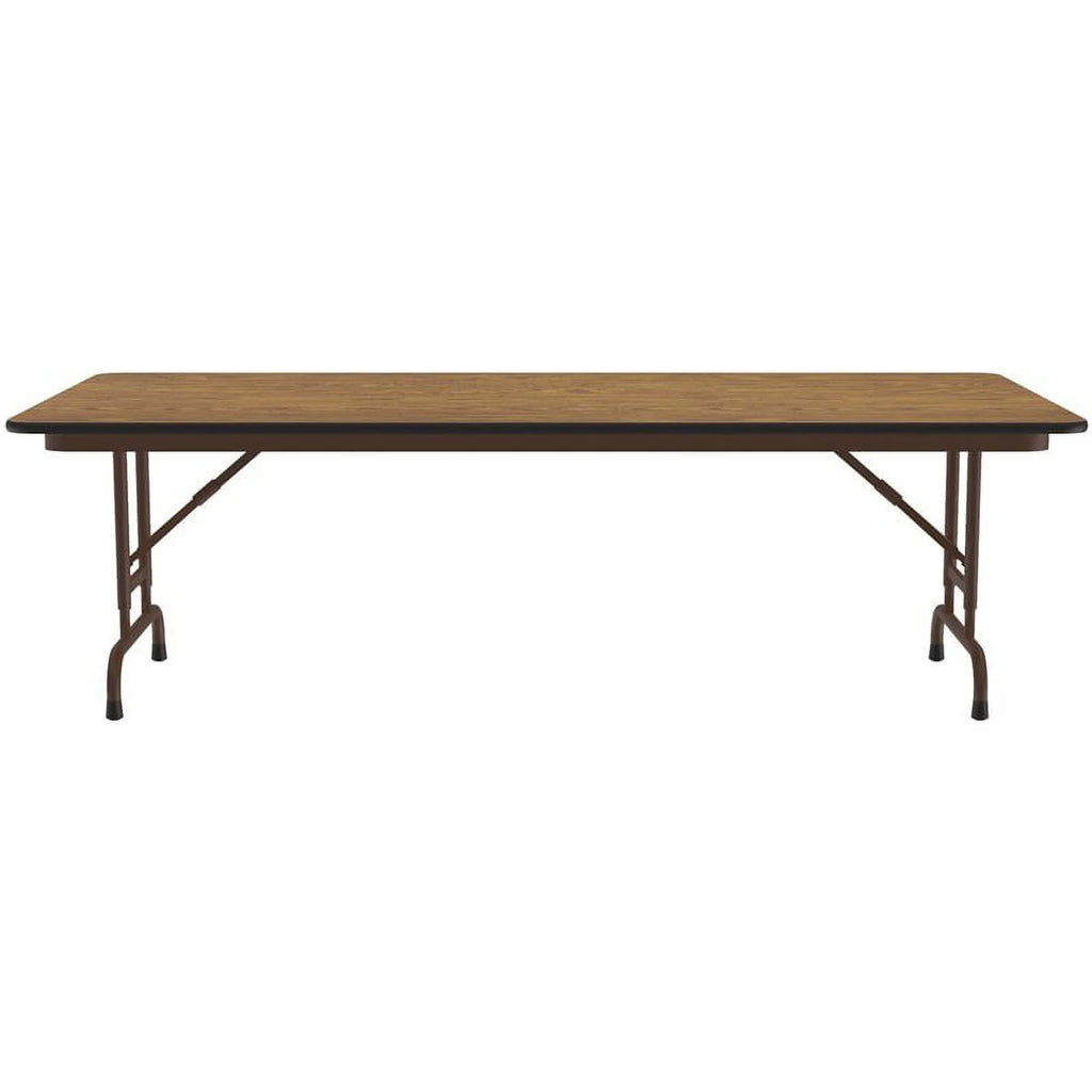 Adjustable Height Folding Table in Medium Oak O60386