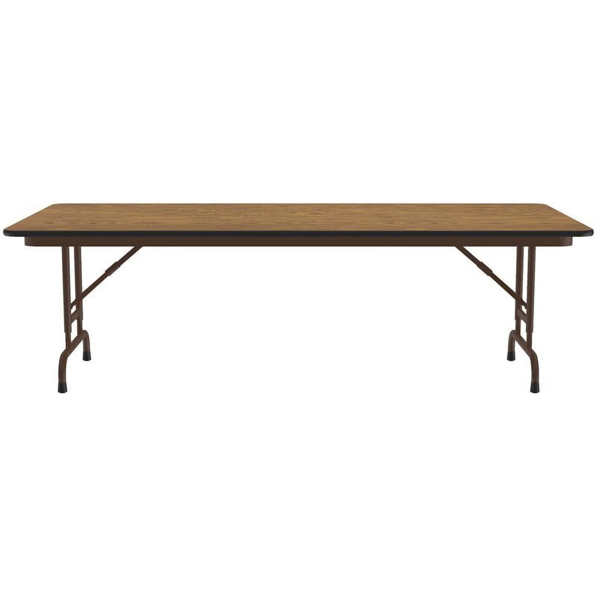 Adjustable Height Folding Table in Medium Oak O60386