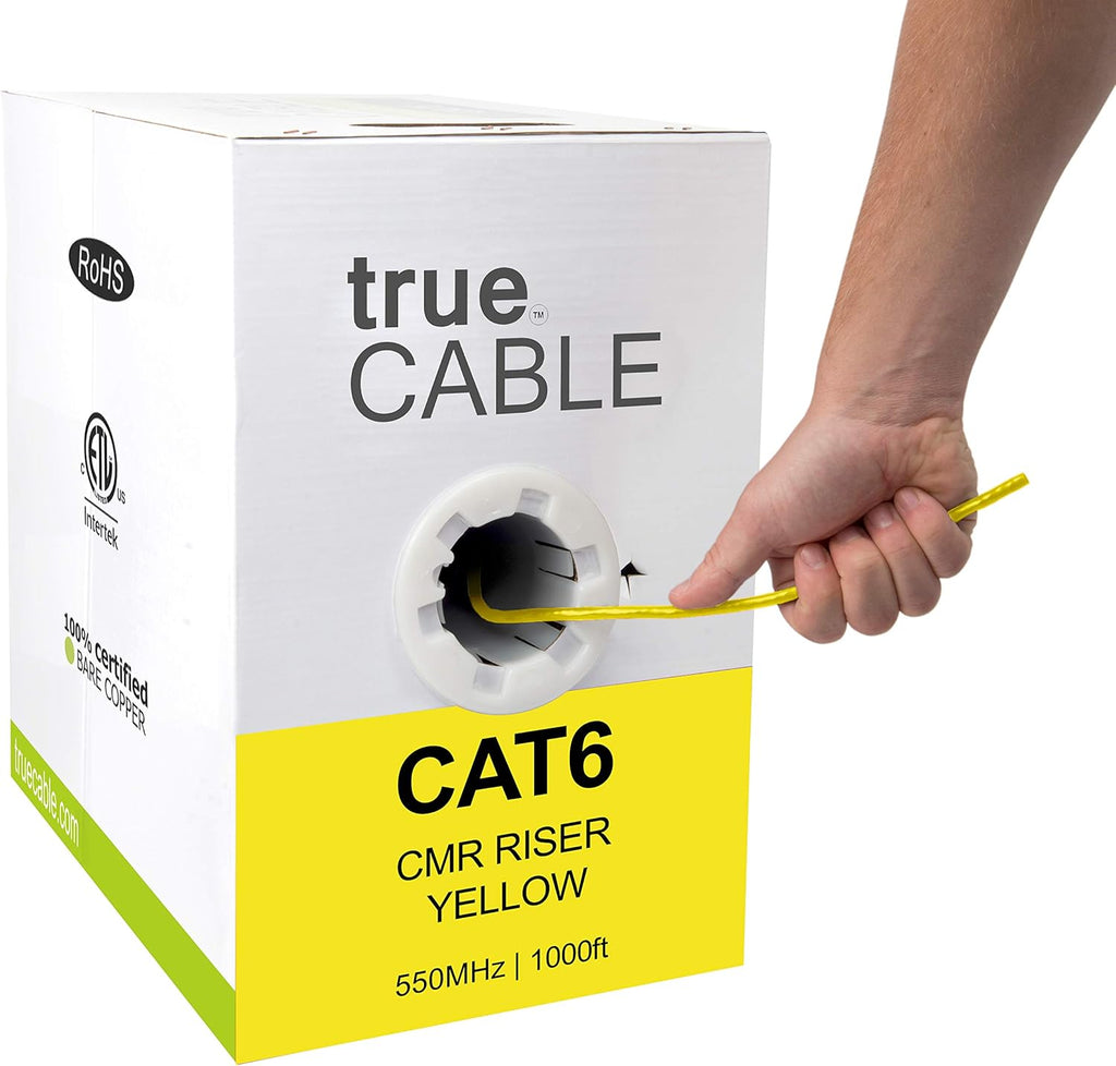 1000ft Purple 23AWG 4 Pair Solid Bare Copper Bulk Ethernet Cable W945834
